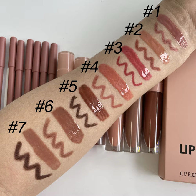 nude brown lip kit | define, shine & slay all day